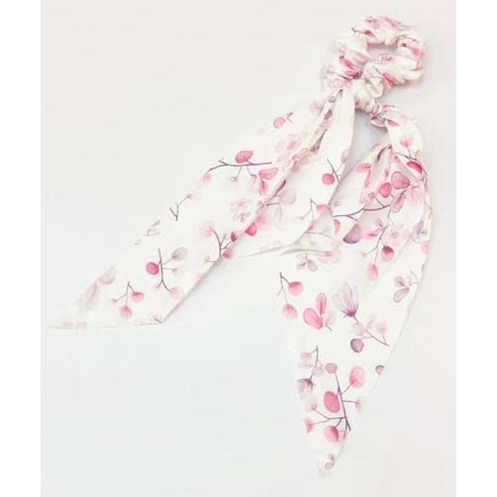 5Pcs Satin Silk Elastic Hair Scrunchies Ponytail Holder - Women Fashion 2 in 1 Hair Ties Rope Hair Scarves Hair Bands Scrunchy Hair Accessories - Image 3